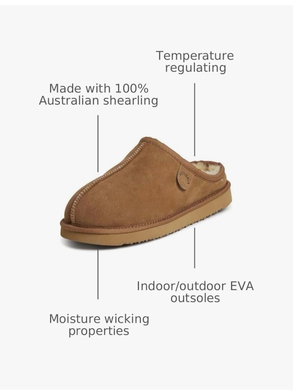Fireside by Dearfoams Men's Grafton Shearling Indoor/Outdoor Clog Size 13 - Picture 4 of 7